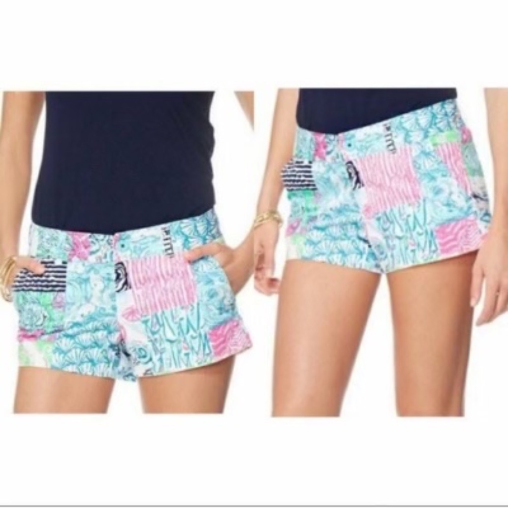 Lilly Pulitzer Osterville Patch Patterned The Walsh Short size 00